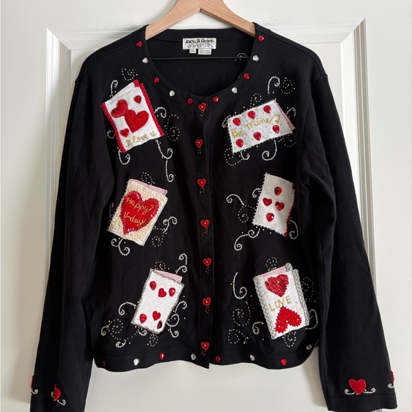 Jack B Quick Vintage Valentines Cardigan - Picture 2 of 6